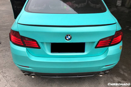Carbonado 2011-2016 BMW F10 F18 5 Series HM Style Carbon Fiber Rear Lip (Can Not Fit MT Rear bumper)
