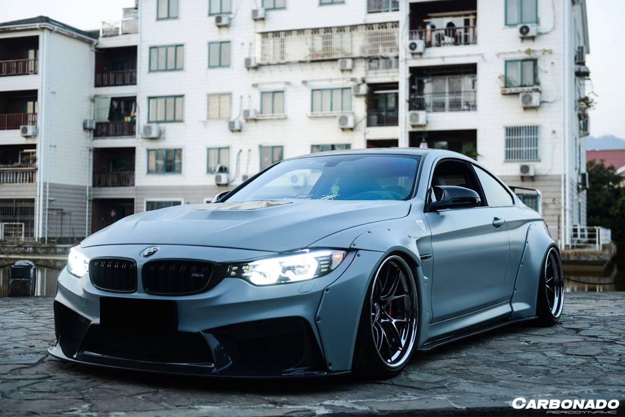 Carbonado 2014-2020 BMW F82 F83 M4 DE Style Parcialmente de Fibra de Carbono Aero - Kit Completo