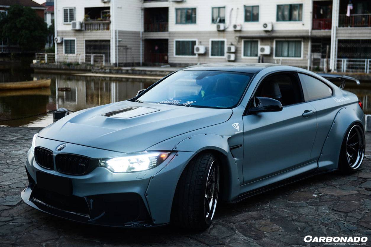 Carbonado 2014-2020 BMW F82  F83 M4 DE Style Carbon Fiber Front Lip