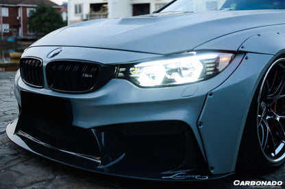 Carbonado 2014-2020 BMW F82  F83 M4 DE Style Carbon Fiber Front Lip