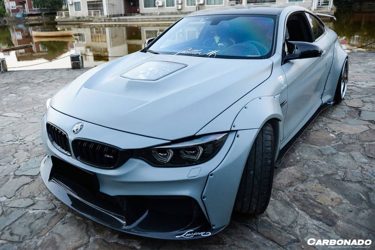 Carbonado 2014-2020 BMW F82  F83 M4 DE Style Carbon Fiber Front Lip