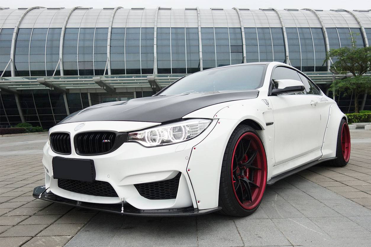Carbonado 2014-2020 BMW F82 F83 M4 DE Style Parcialmente de Fibra de Carbono Aero - Kit Completo