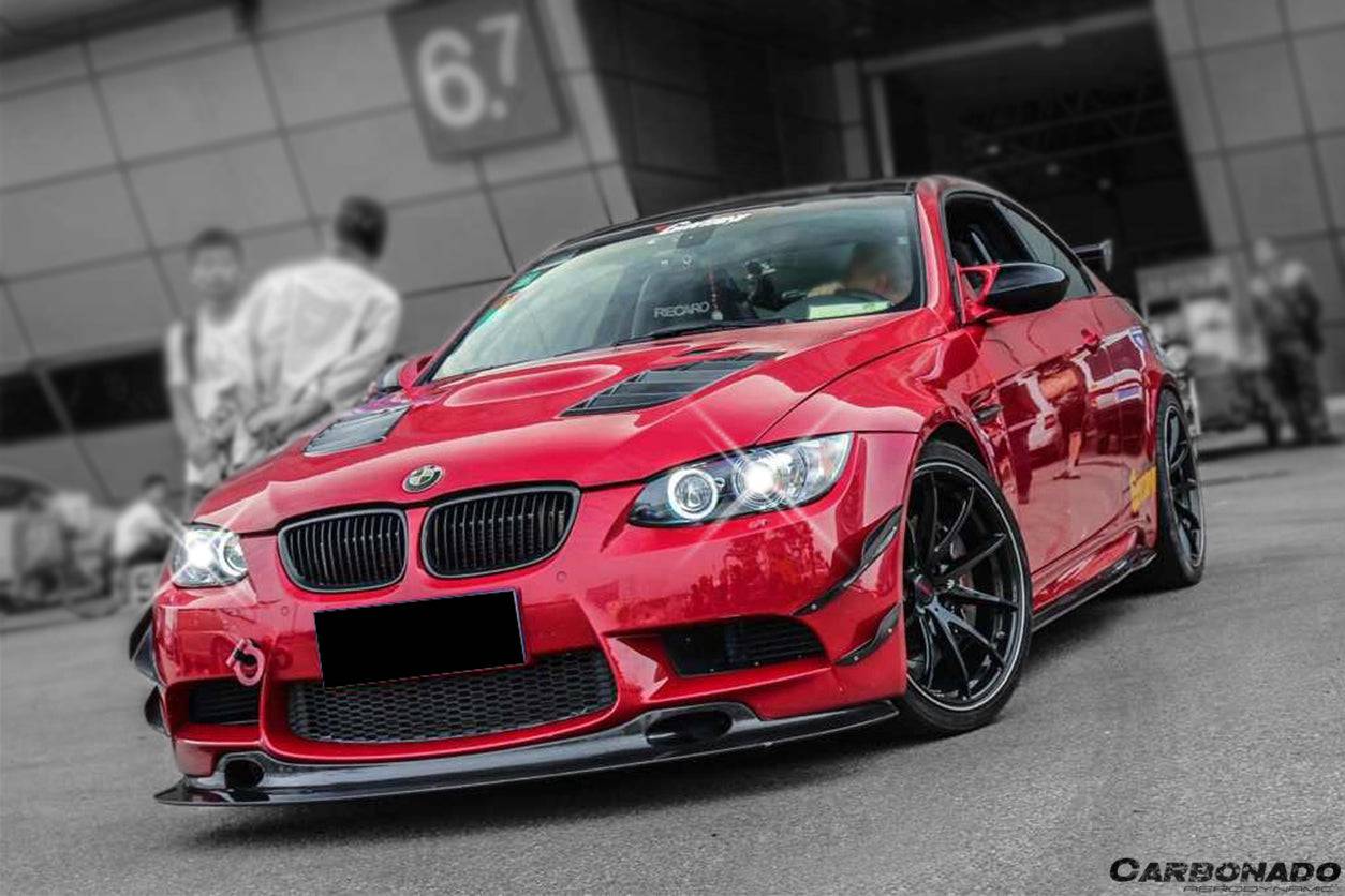 Carbonado 2008-2012 BMW M3 E90 E92 E93 KA Estilo Canards de fibra de carbono