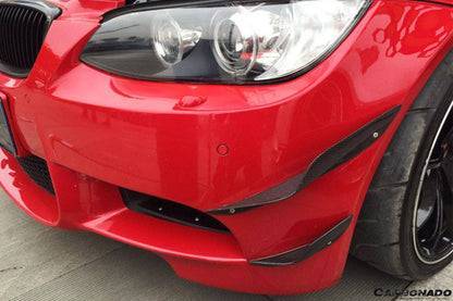 Carbonado 2008-2012 BMW M3 E90 E92 E93 KA Estilo Canards de fibra de carbono