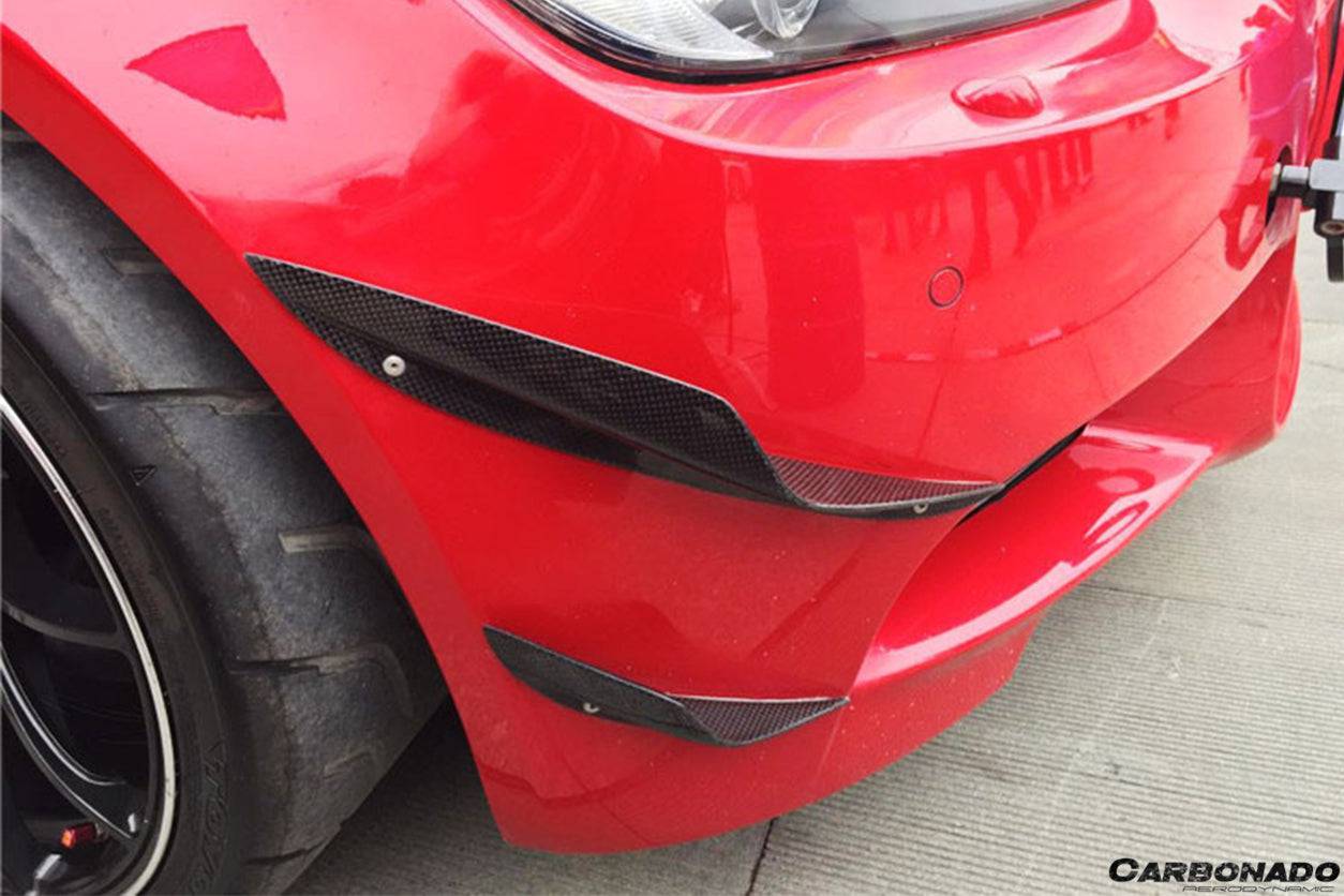 Carbonado 2008-2012 BMW M3 E90 E92 E93 KA Estilo Canards de fibra de carbono