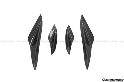 Carbonado 2008-2012 BMW M3 E90 E92 E93 KA Estilo Canards de fibra de carbono