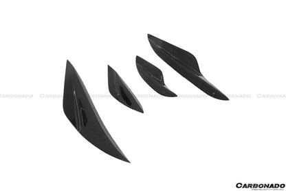 Carbonado 2008-2012 BMW M3 E90 E92 E93 KA Estilo Canards de fibra de carbono