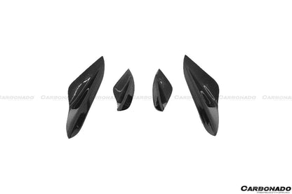 Carbonado 2008-2012 BMW M3 E90 E92 E93 KA Estilo Canards de fibra de carbono