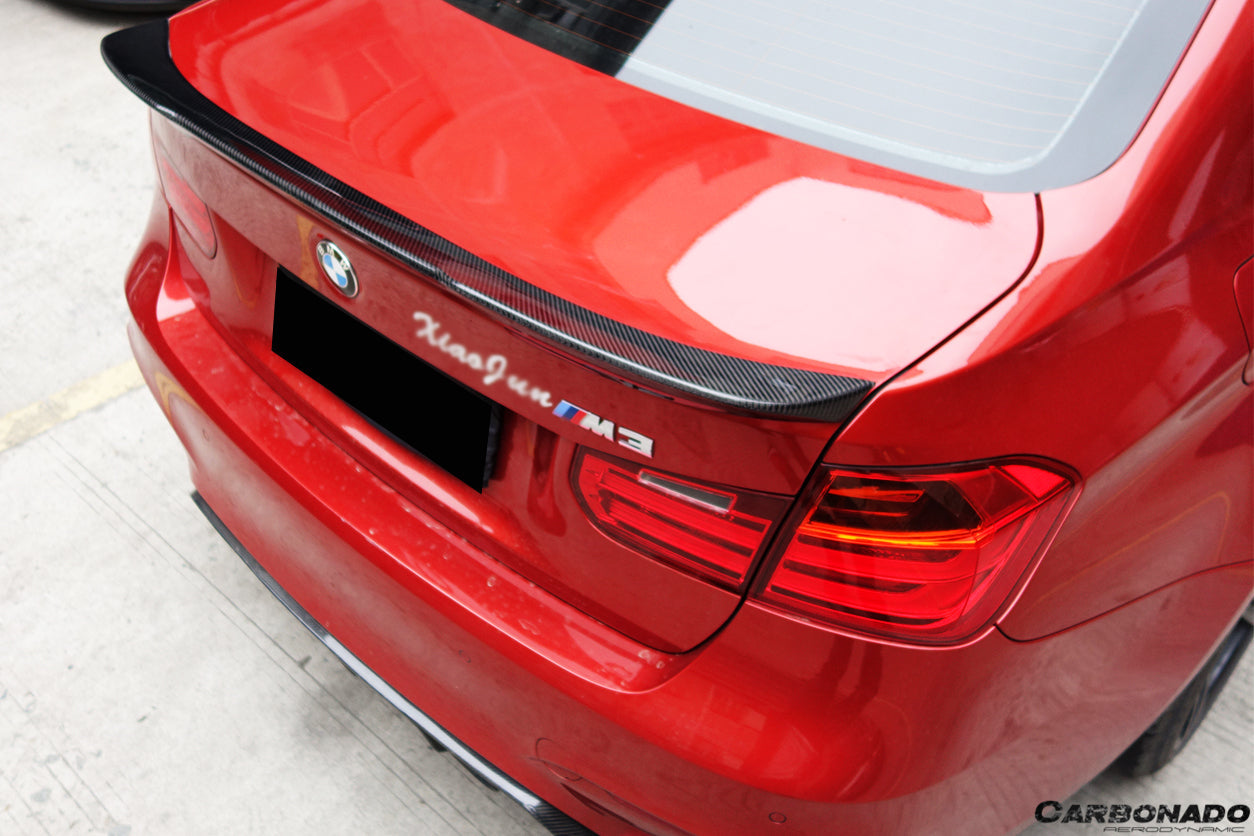 Carbonado 2014-2020 BMW M3 F80   3 Series F30 F35 VRS Style Carbon Fiber Trunk Spoiler