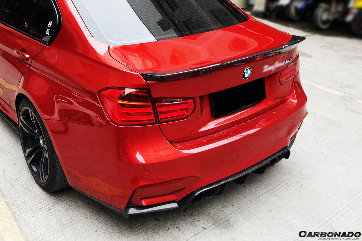 Carbonado 2014-2020 BMW M3 F80   3 Series F30 F35 VRS Style Carbon Fiber Trunk Spoiler