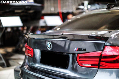 Carbonado 2014-2020 BMW M3 F80   3 Series F30 F35 VRS Style Carbon Fiber Trunk Spoiler