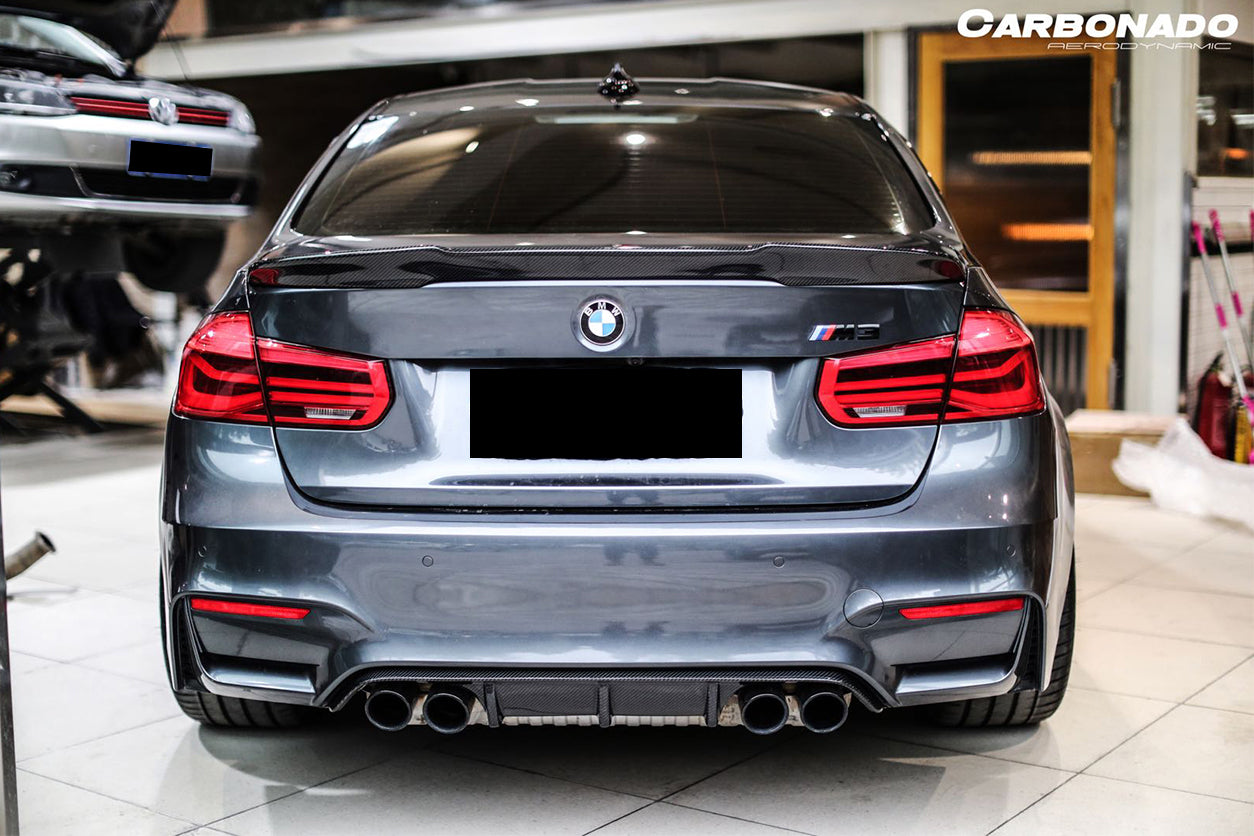Carbonado 2014-2020 BMW M3 F80   3 Series F30 F35 VRS Style Carbon Fiber Trunk Spoiler