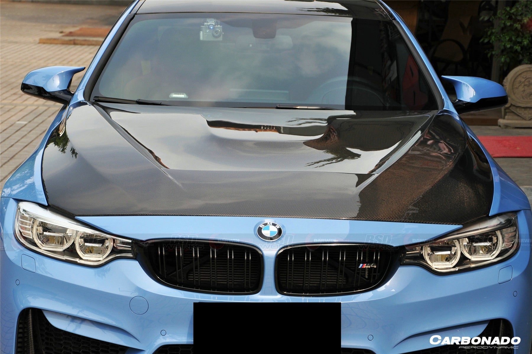 Capó estilo fibra de carbono para BMW F80 M3 F82 M4 GTS 2014-2020 Carbonado