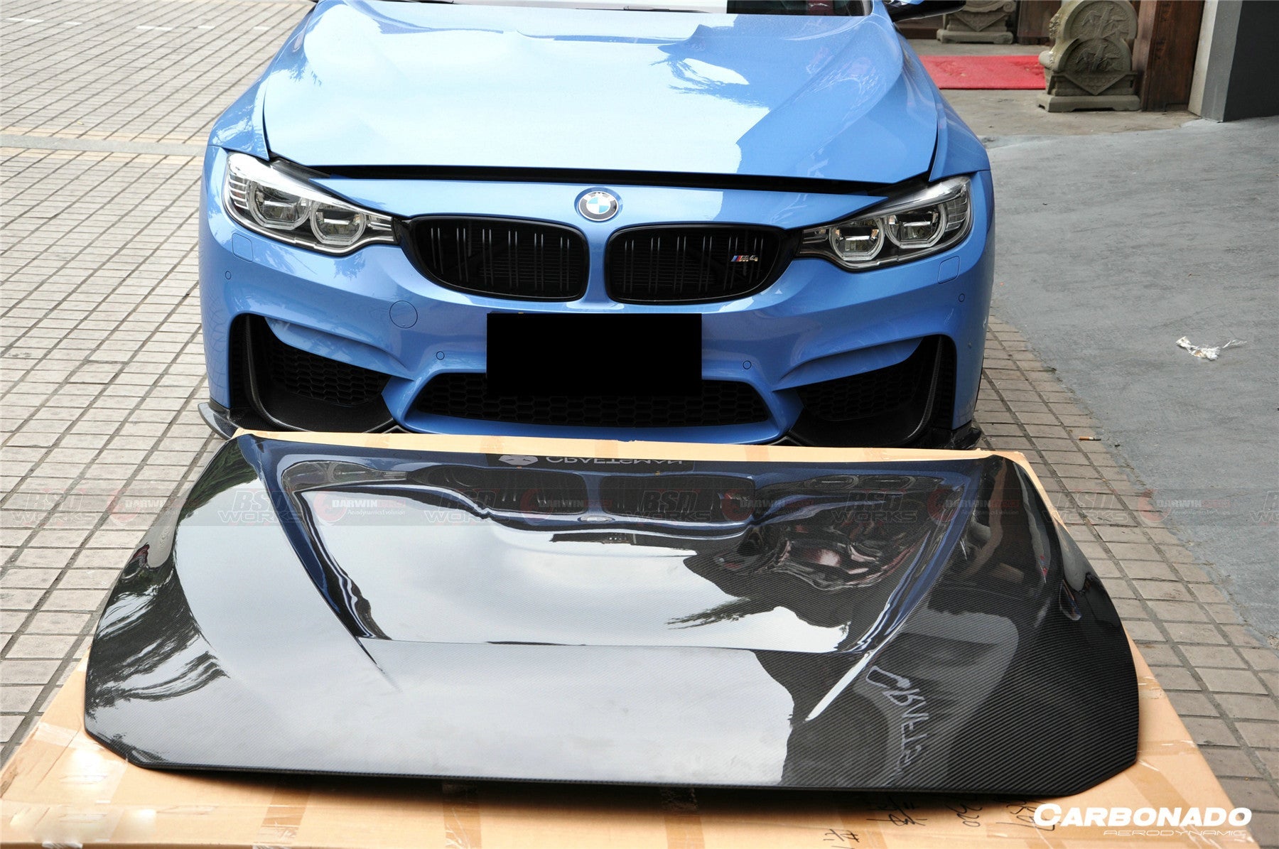 Capó estilo fibra de carbono para BMW F80 M3 F82 M4 GTS 2014-2020 Carbonado