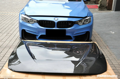 Capó estilo fibra de carbono para BMW F80 M3 F82 M4 GTS 2014-2020 Carbonado