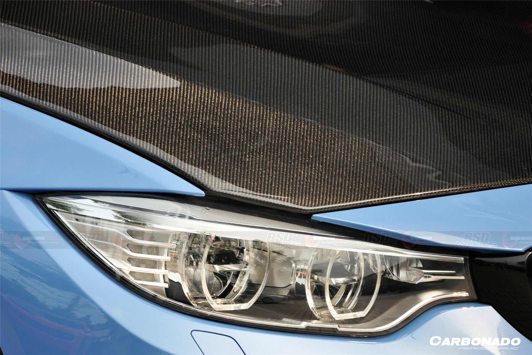 Capó estilo fibra de carbono para BMW F80 M3 F82 M4 GTS 2014-2020 Carbonado