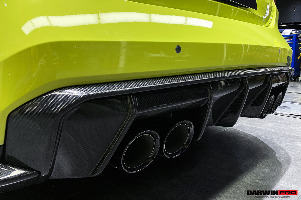 DarwinPRO 2021-UP BMW M4 G82 G83 M3 G80 Carbon Fiber Rear Diffuser Trim Replacement Lip