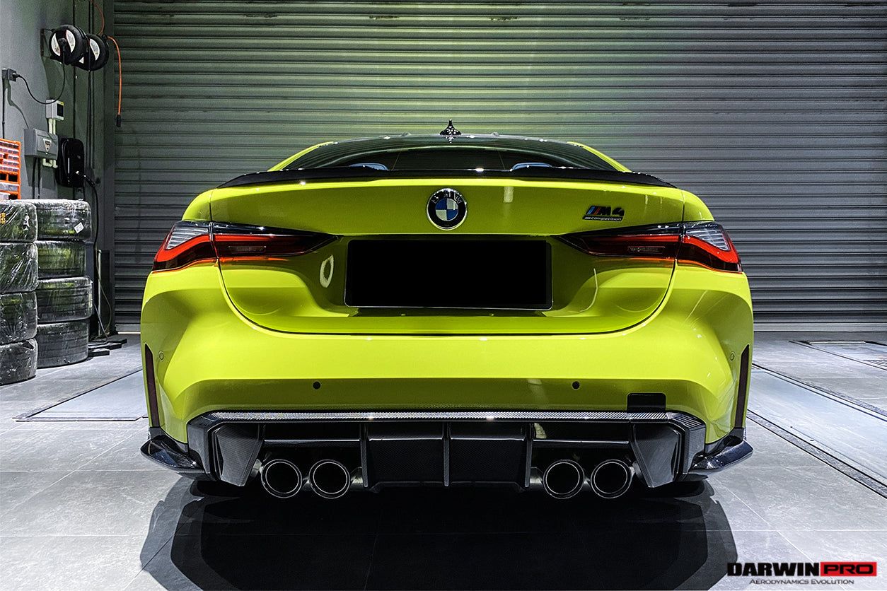 DarwinPRO 2021-UP BMW M4 G82 G83 M3 G80 Carbon Fiber Rear Diffuser Trim Replacement Lip