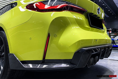 DarwinPRO 2021-UP BMW M4 G82 G83 M3 G80 Carbon Fiber Rear Diffuser Trim Replacement Lip