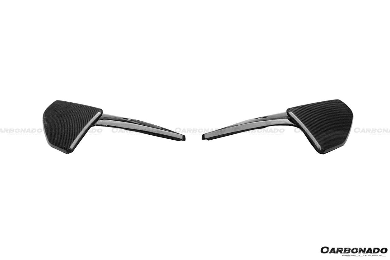 Carbonado 2014-2018 BMW X5 F15 MP Style Carbon Fiber Rear Cap Splitters (MT ONLY)