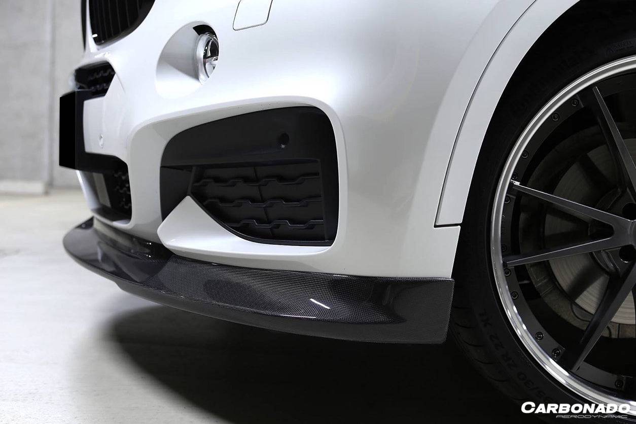 Borde delantero de fibra de carbono estilo 3D M-TECH para BMW X6 F16 2014-2019