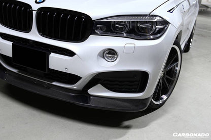 Borde delantero de fibra de carbono estilo 3D M-TECH para BMW X6 F16 2014-2019