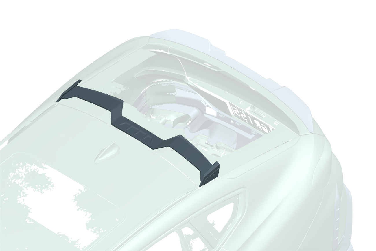 Carbonado 2019-UP BMW X6 G06 AD Style Autoclave Carbon Fiber Roof spoiler