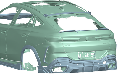 Carbonado 2019-UP BMW X6 G06 AD Style Autoclave Carbon Fiber Side Skirts