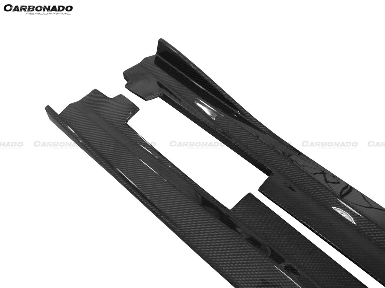 Faldones laterales de fibra de carbono estilo Mercedes Benz W176 A45 AMG RZS Carbonado 2016-2018