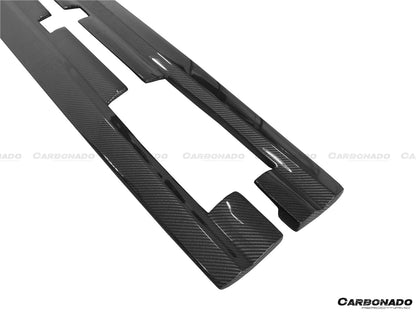Faldones laterales de fibra de carbono estilo Mercedes Benz W176 A45 AMG RZS Carbonado 2016-2018