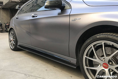 Faldones laterales de fibra de carbono estilo Mercedes Benz W176 A45 AMG RZS Carbonado 2016-2018