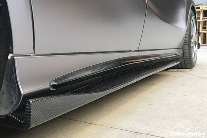 Faldones laterales de fibra de carbono estilo Mercedes Benz W176 A45 AMG RZS Carbonado 2016-2018