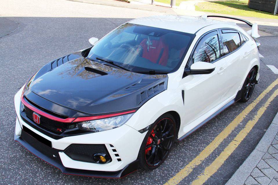 Carbonado M Style Autoclave Double Carbon Fiber Hood | 2015-2021 Honda Civic Type R FK8