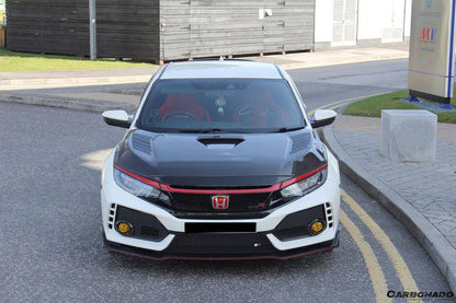Carbonado M Style Autoclave Double Carbon Fiber Hood | 2015-2021 Honda Civic Type R FK8