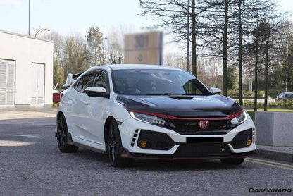 Carbonado M Style Autoclave Double Carbon Fiber Hood | 2015-2021 Honda Civic Type R FK8