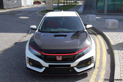 Carbonado M Style Autoclave Double Carbon Fiber Hood | 2015-2021 Honda Civic Type R FK8