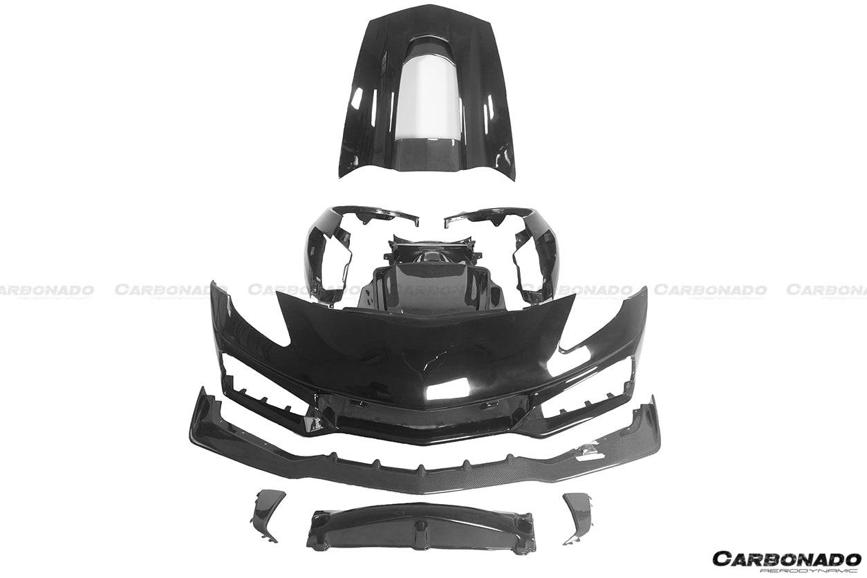 Carbonado 2013-2019 Corvette Z06 Grandsport ZR1 Style Front Conversion Body Kit