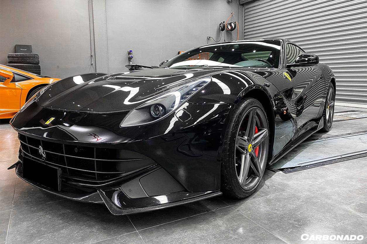 Faldones laterales de fibra de carbono estilo DC para Ferrari F12 Berlinetta Carbonado 2012-2017