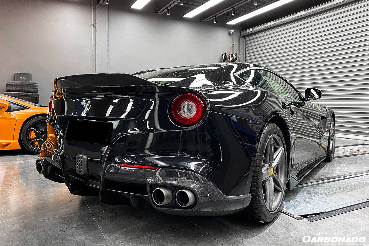 Difusor trasero de fibra de carbono estilo Ferrari F12 Berlinetta RS Carbonado 2012-2017