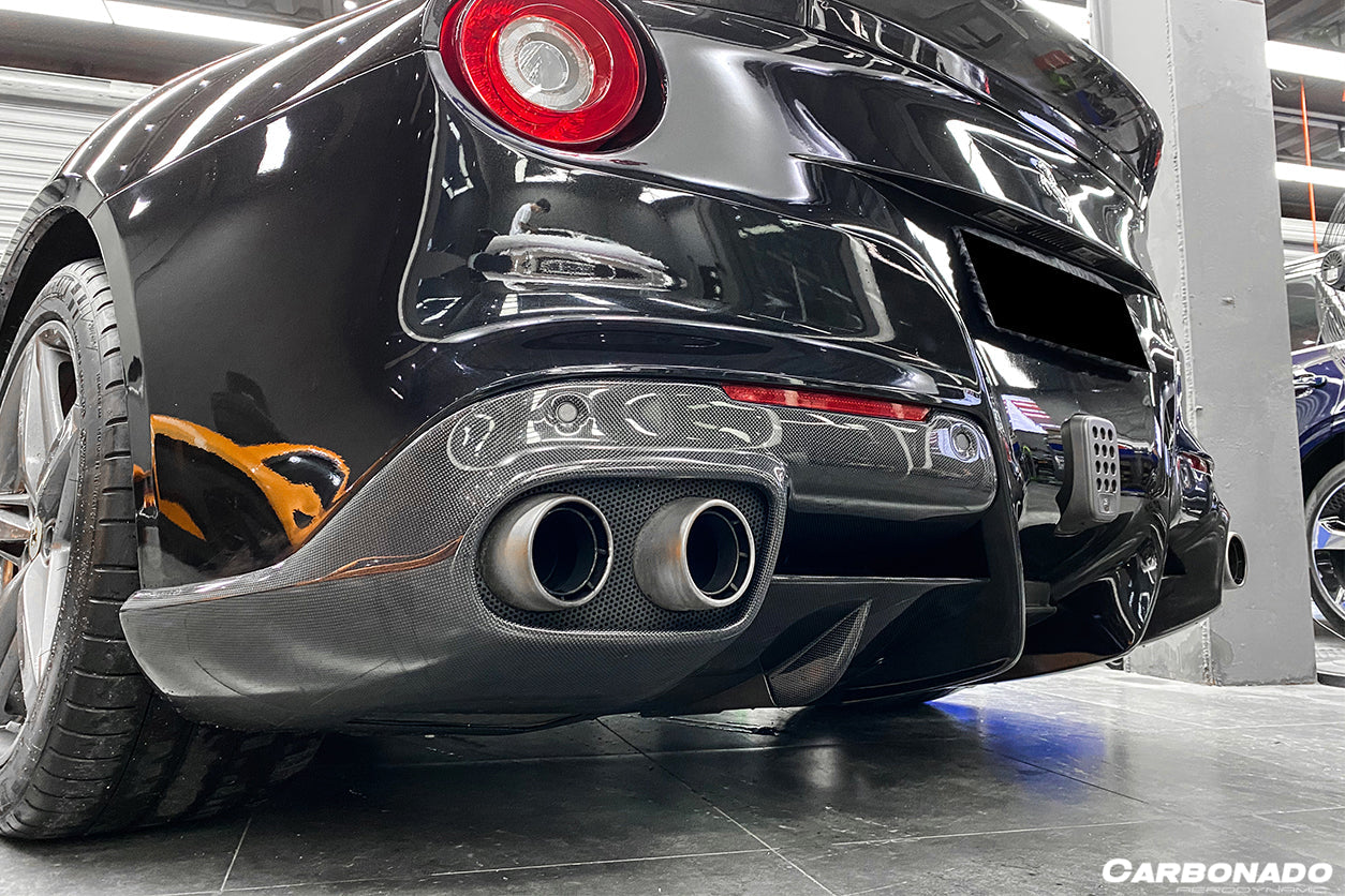 Difusor trasero de fibra de carbono estilo Ferrari F12 Berlinetta RS Carbonado 2012-2017