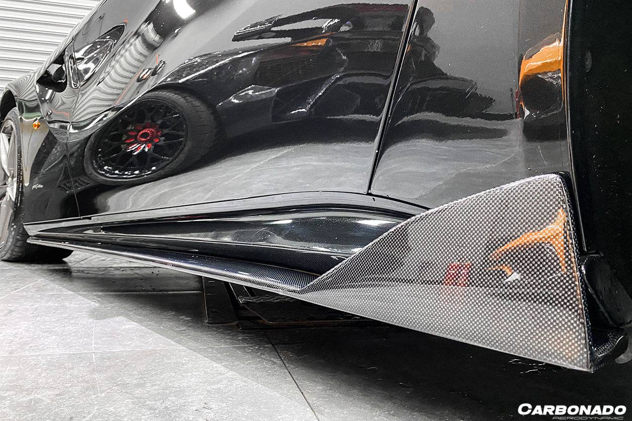 Faldones laterales de fibra de carbono estilo DC para Ferrari F12 Berlinetta Carbonado 2012-2017