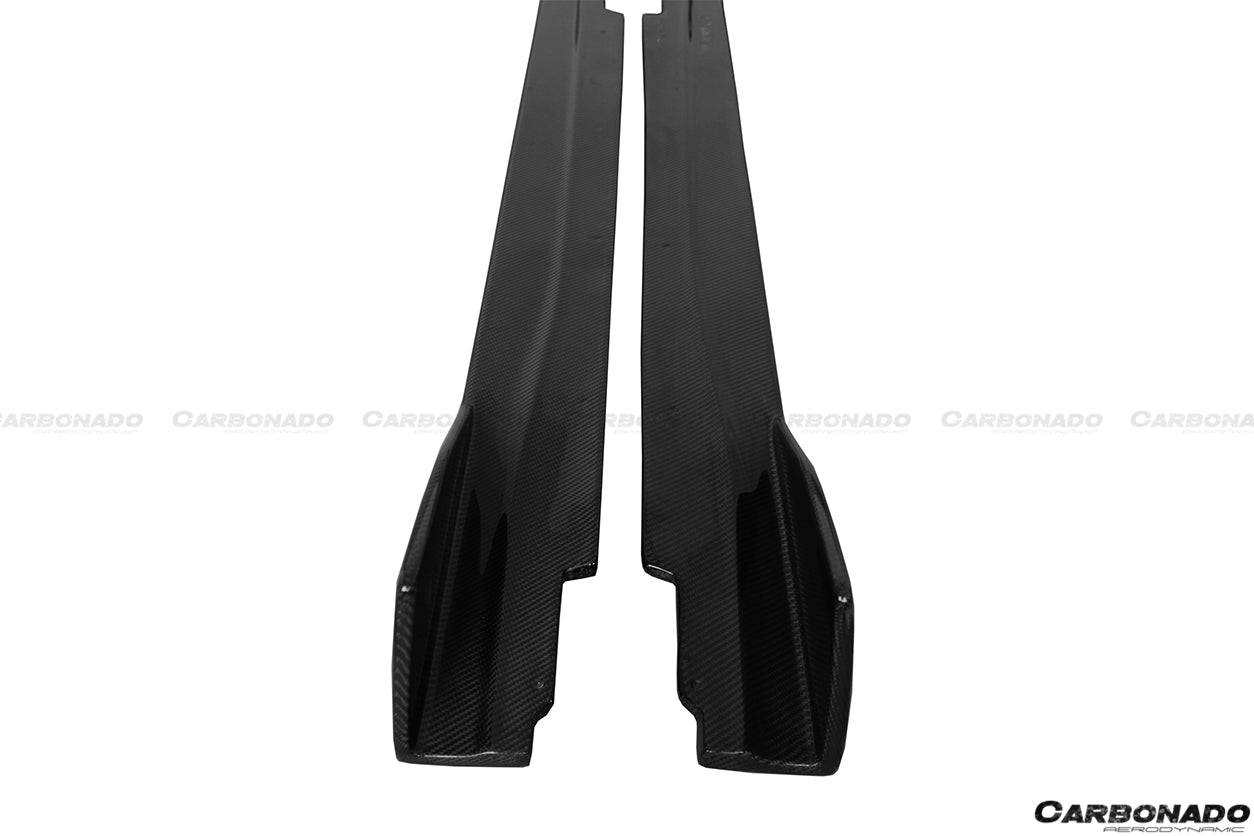 Faldones laterales de fibra de carbono estilo DC para Ferrari F12 Berlinetta Carbonado 2012-2017