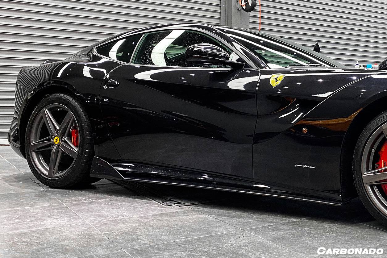 Faldones laterales de fibra de carbono estilo DC para Ferrari F12 Berlinetta Carbonado 2012-2017