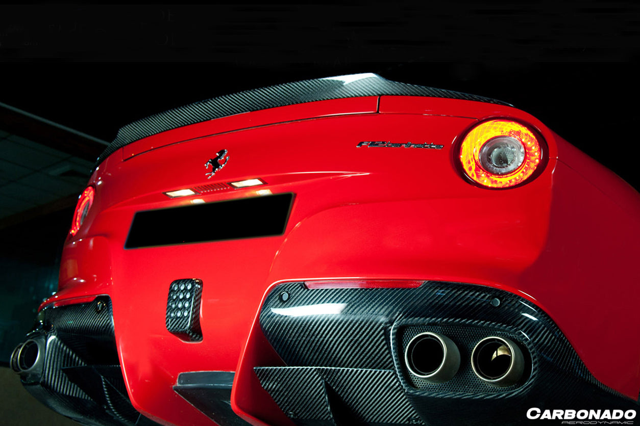 Alerón de maletero de fibra de carbono estilo Ferrari F12 Berlinetta RS Carbonado 2012-2017