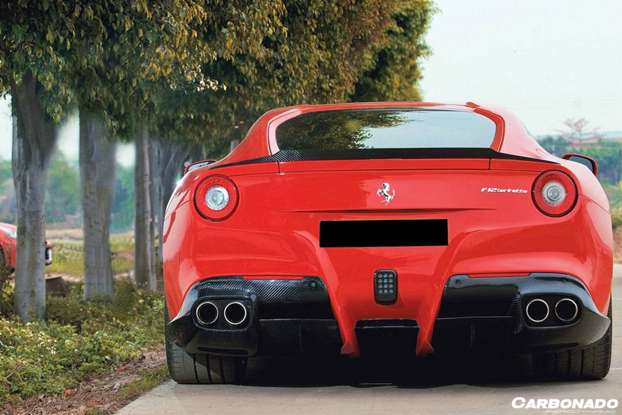 Alerón de maletero de fibra de carbono estilo Ferrari F12 Berlinetta RS Carbonado 2012-2017