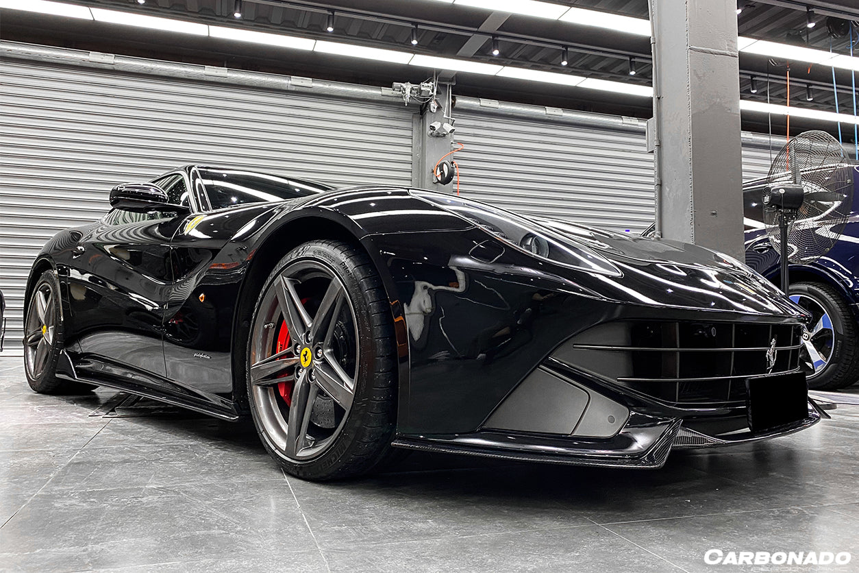 Faldones laterales de fibra de carbono estilo DC para Ferrari F12 Berlinetta Carbonado 2012-2017