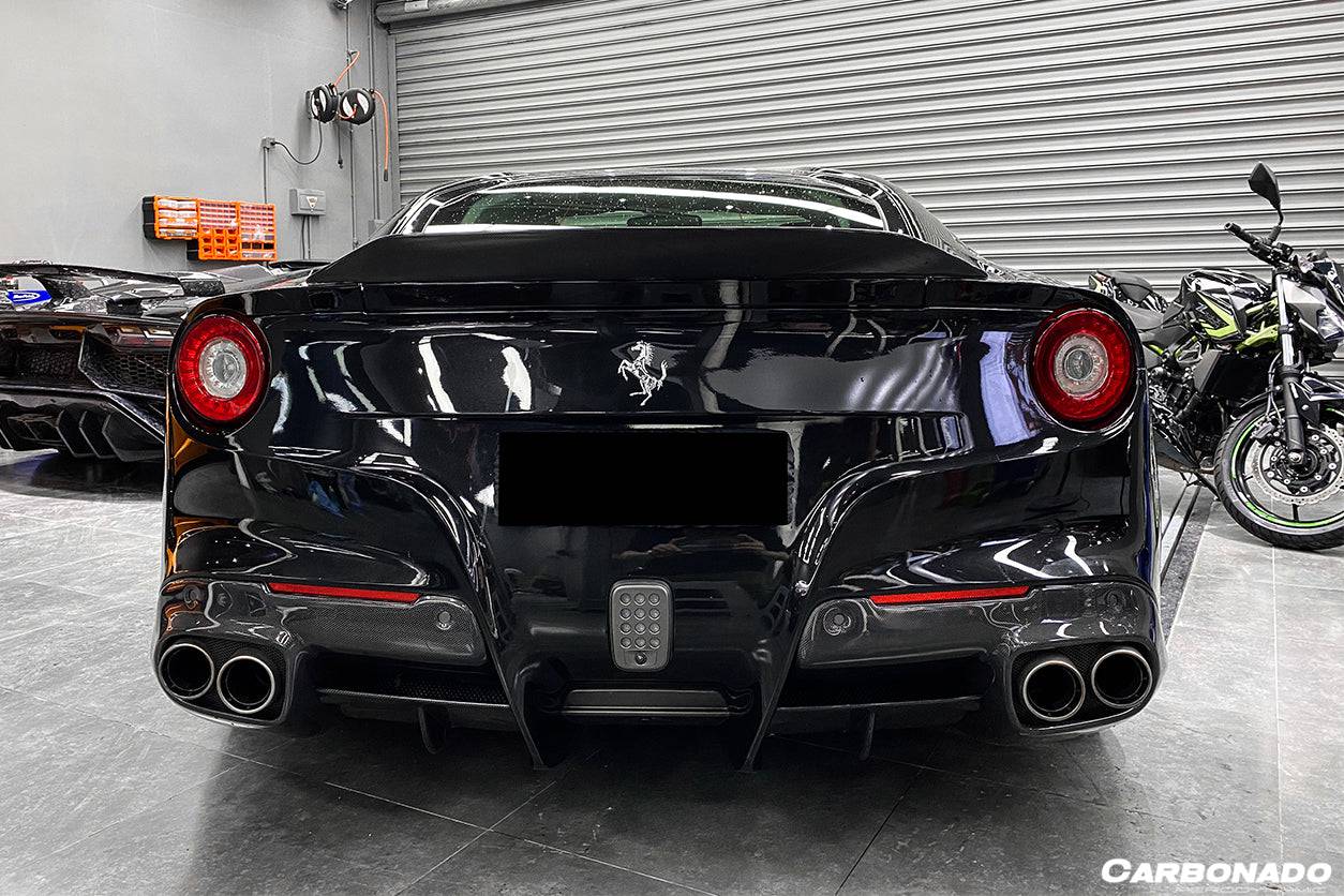 Difusor trasero de fibra de carbono estilo Ferrari F12 Berlinetta RS Carbonado 2012-2017