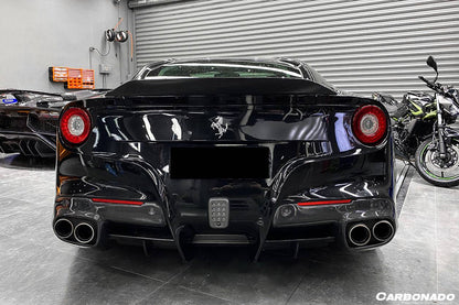 Difusor trasero de fibra de carbono estilo Ferrari F12 Berlinetta RS Carbonado 2012-2017