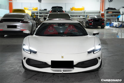 Carbonado AF Style Dry Carbon Fiber Front Lip Splitter | 2022-UP Ferrari 296 GTB