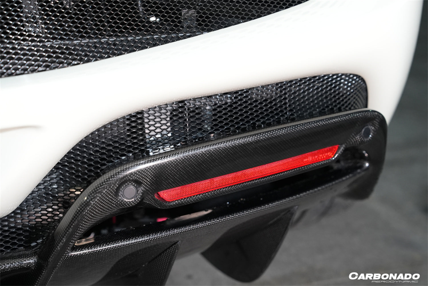 Carbonado 2022-UP Ferrari 296 GTB OE Style Carbon Fiber Rear Diffuser